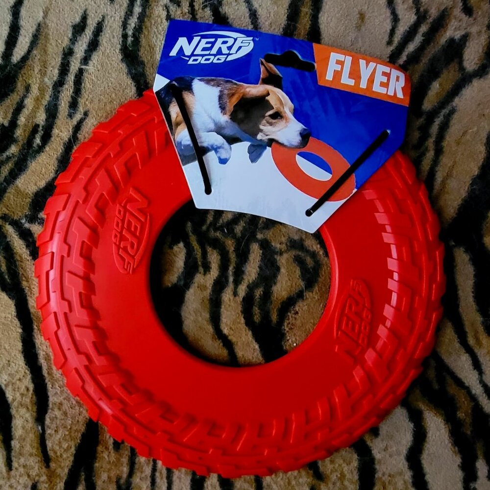 Nerf Dog Flyer Frisbee Red New!  10" various patterns